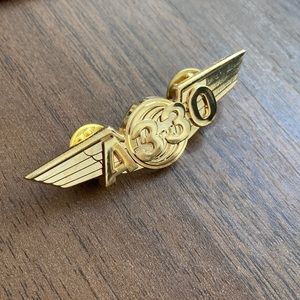 Airbus A330 wings - enamel pin